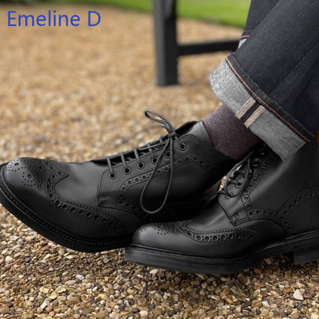รองเท้าบูทหุ้มข้อผู้ชายสไตล์บร - Formal Men Daily Wear Footwear บทวิจารณ์และราคา
