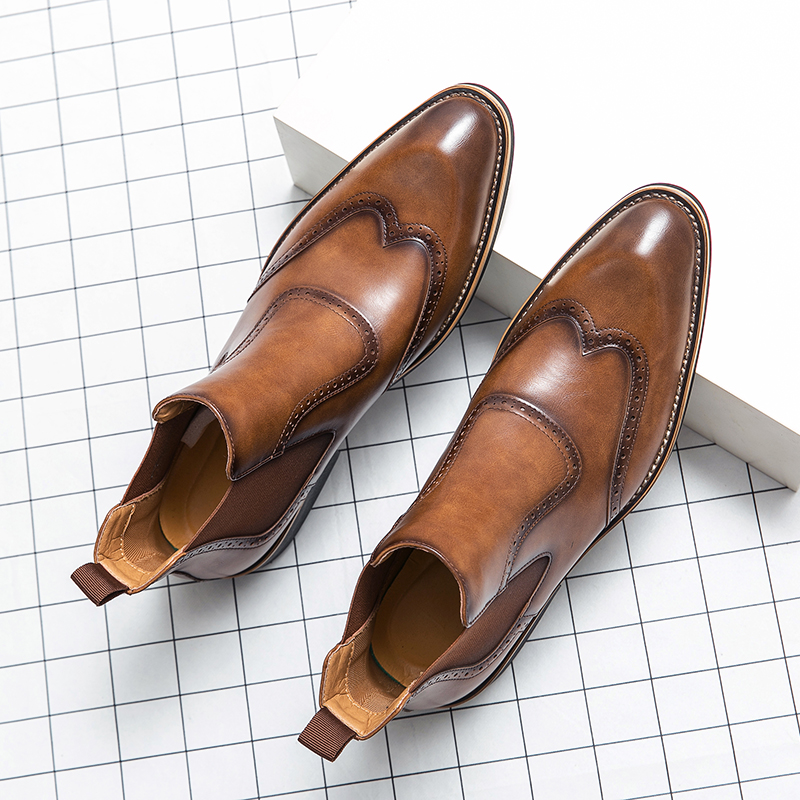 รองเท้าบูทเชลซีแฟชั่นผู้ชายสไต - Men Formal Wear With Boots บทวิจารณ์และราคา