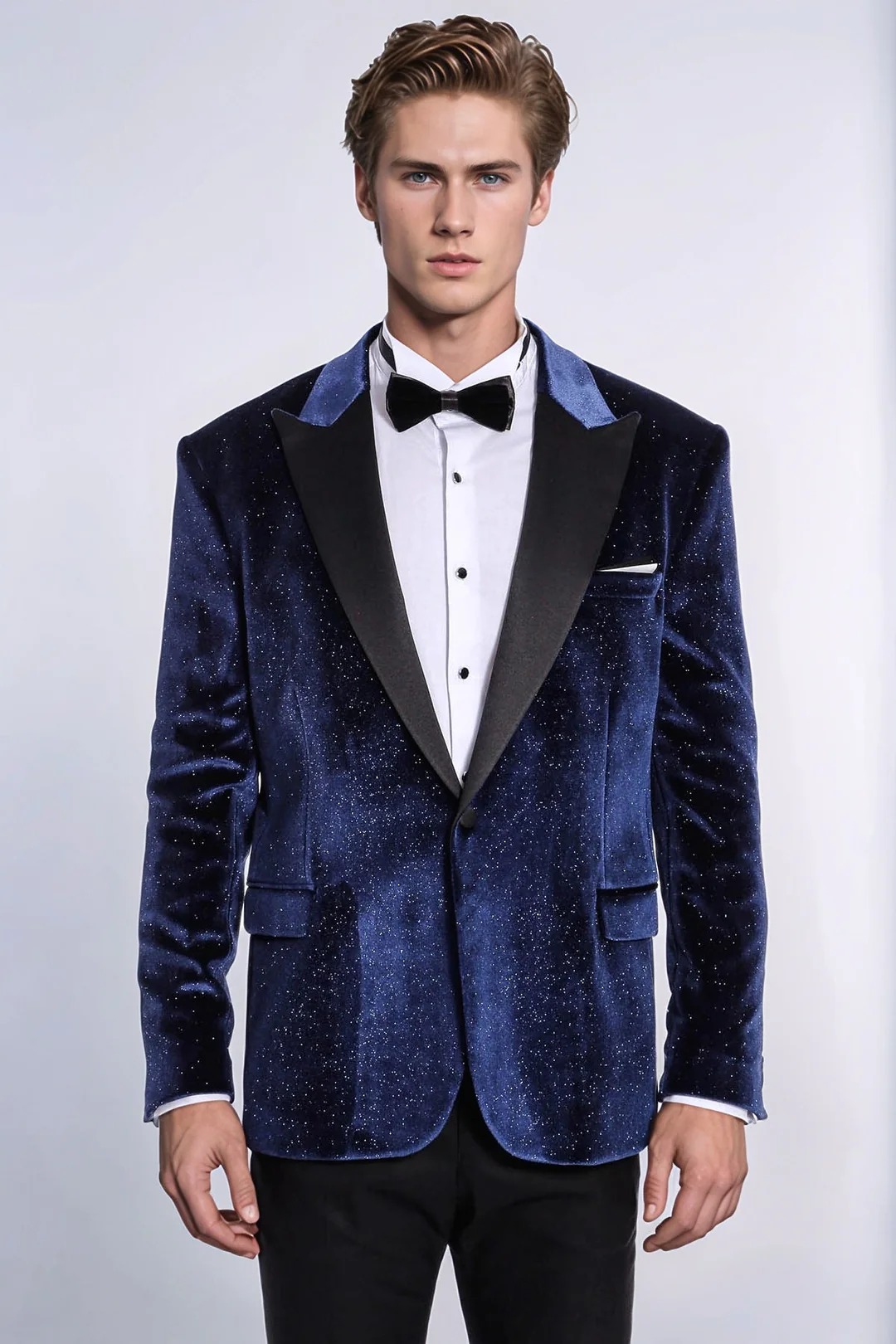 ชุดสูทผู้ชายสมัยใหม่ สีน้ำเงิน - Men Formal Wear Modern บทวิจารณ์และราคา