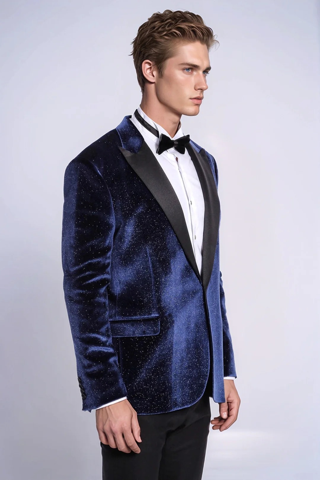 ชุดสูทผู้ชายสมัยใหม่ สีน้ำเงิน - Men Formal Wear Modern บทวิจารณ์และราคา
