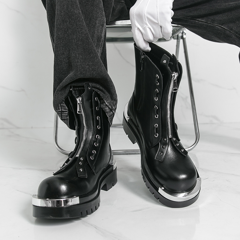 รองเท้าบูทผู้ชายพื้นหนา ดีไซน์ - Men Formal Wear With Boots บทวิจารณ์และราคา
