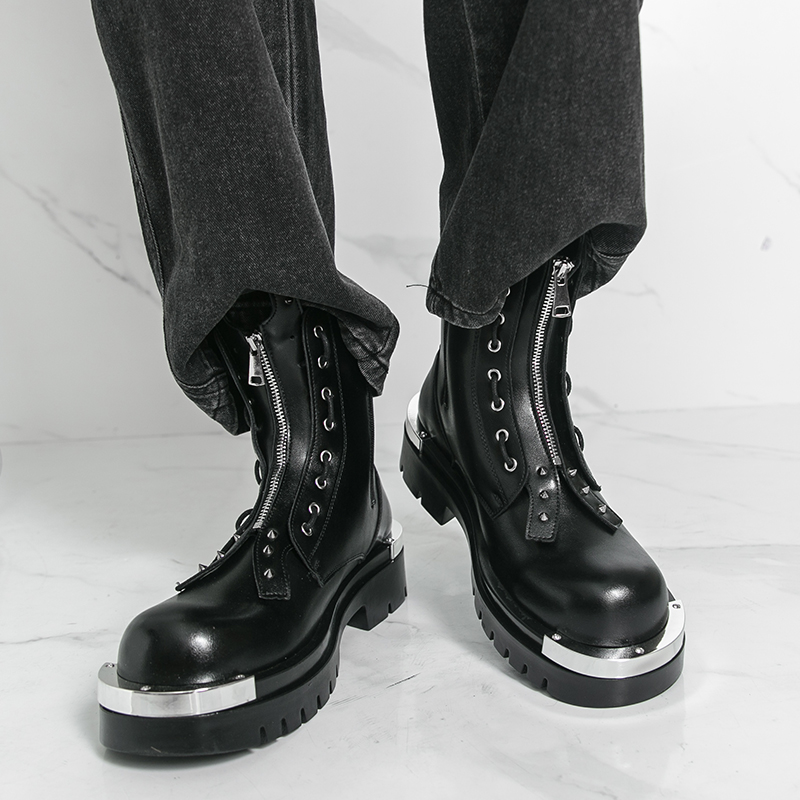 รองเท้าบูทผู้ชายพื้นหนา ดีไซน์ - Men Formal Wear With Boots บทวิจารณ์และราคา