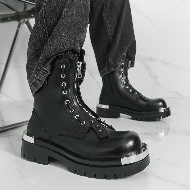 รองเท้าบูทผู้ชายพื้นหนา ดีไซน์ - Men Formal Wear With Boots บทวิจารณ์และราคา