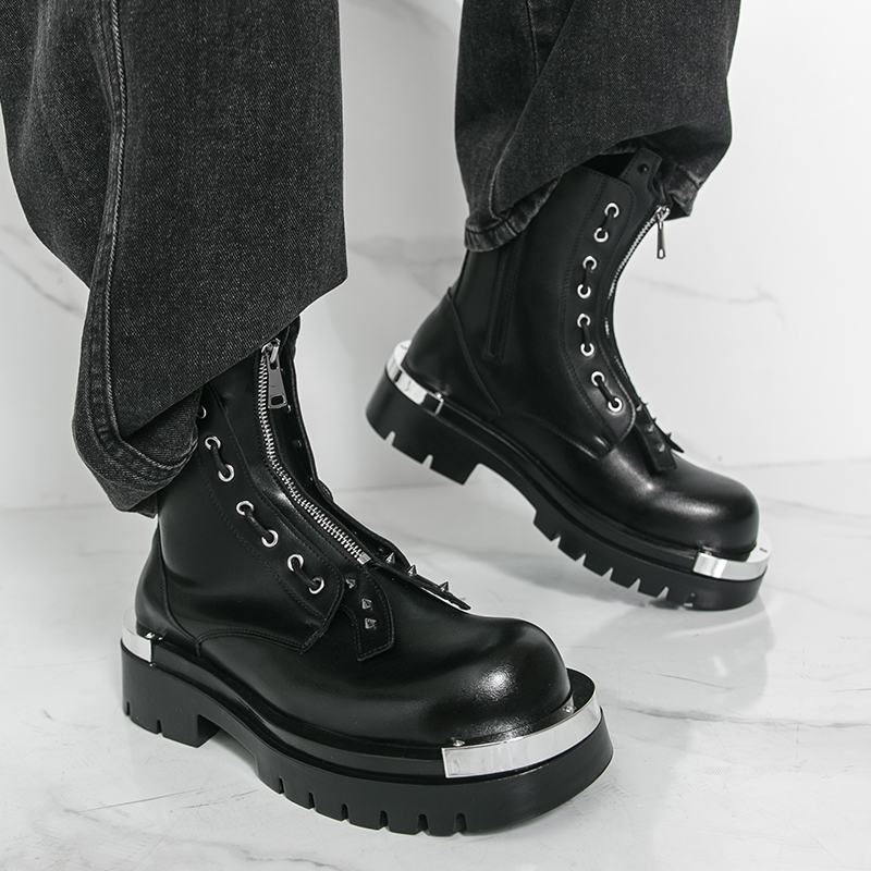 รองเท้าบูทผู้ชายพื้นหนา ดีไซน์ - Men Formal Wear With Boots บทวิจารณ์และราคา